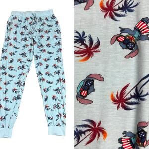 Disney LILO and Stitch Blue Pajamas Pants Size Medium